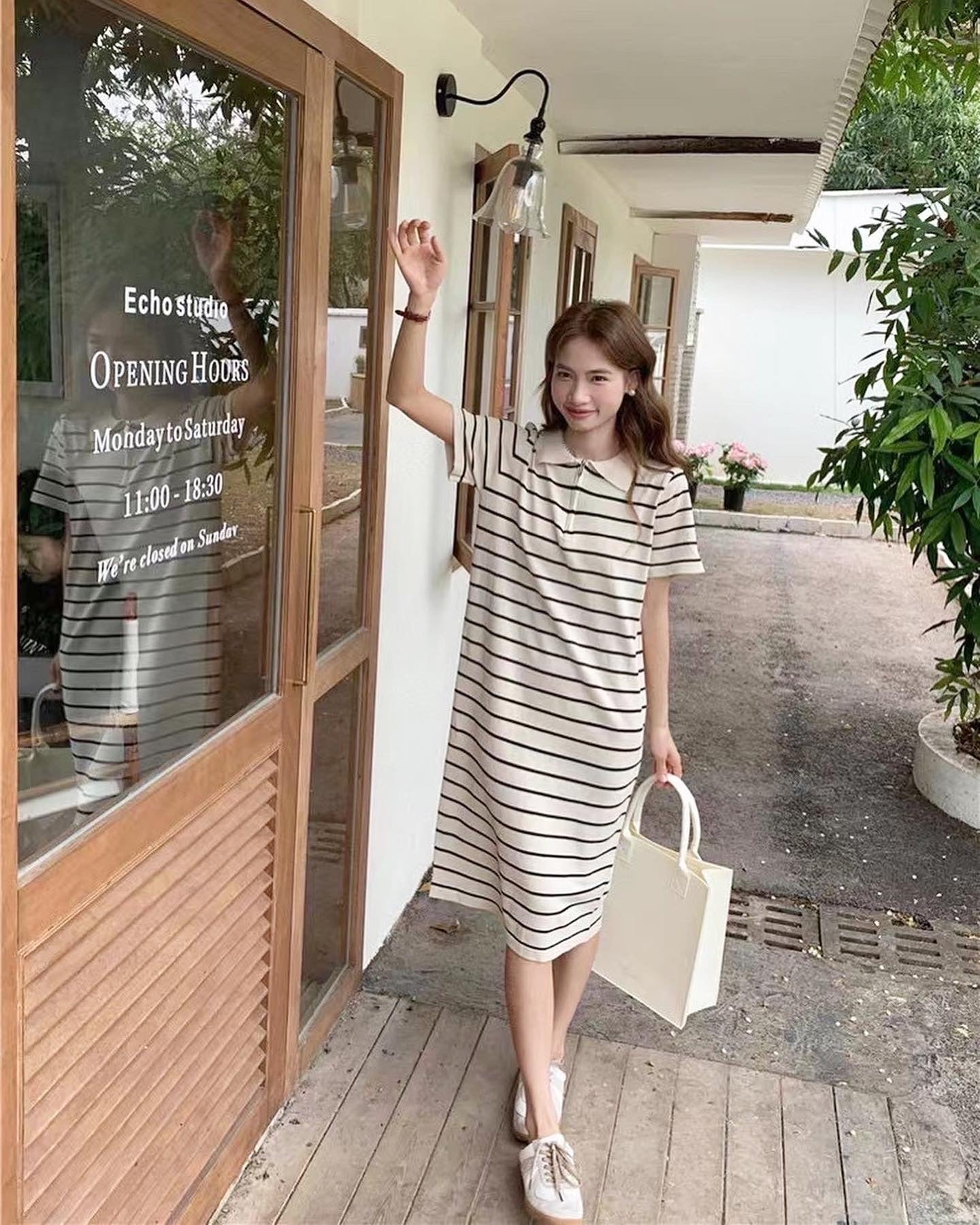 striped polo dress