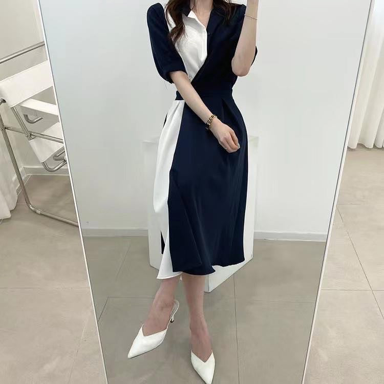 色分けのワンピースドレス