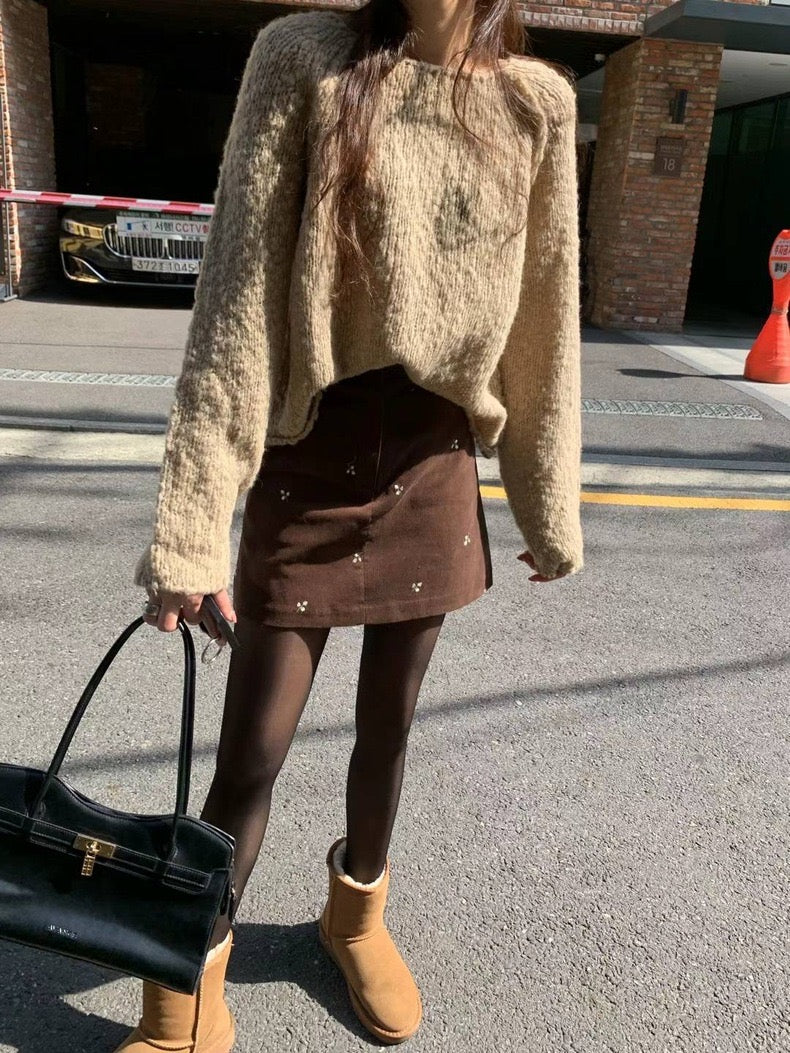 ヴィンテージフラワープリントミニスカート