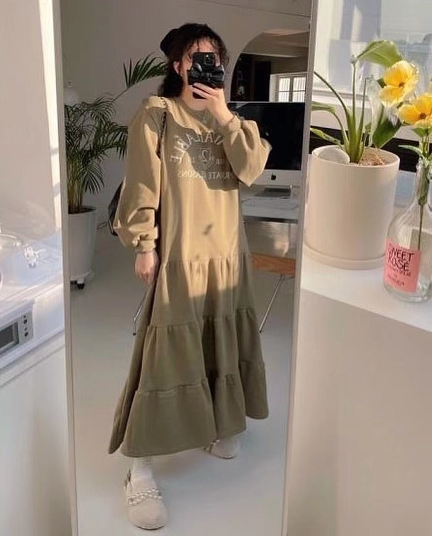 蛋糕擺衛衣連身裙