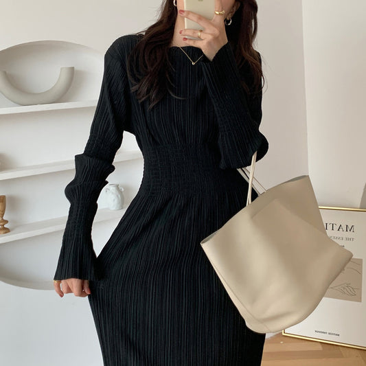 Pleated Slim Fit Dress