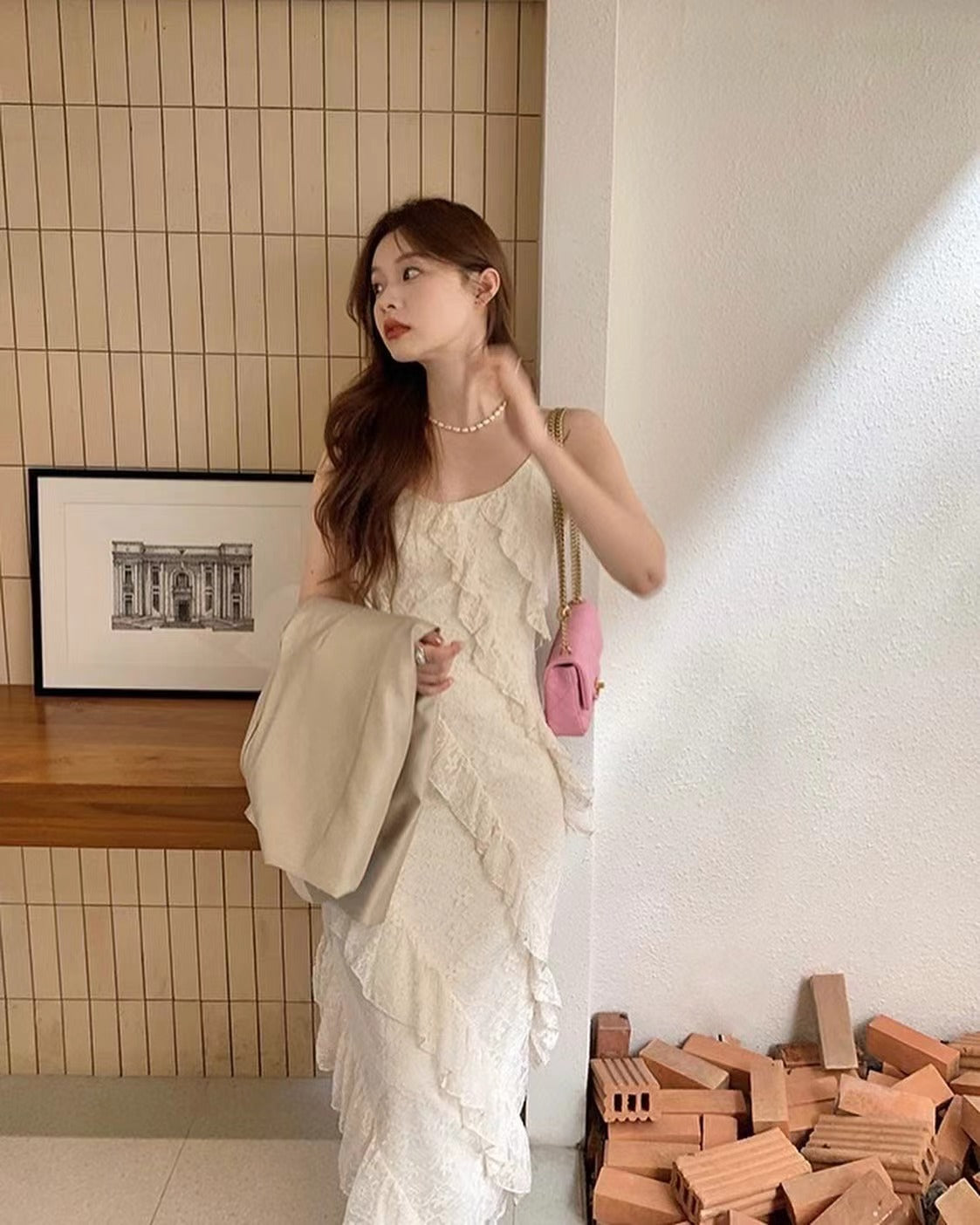 Lace Trim Slip Dress