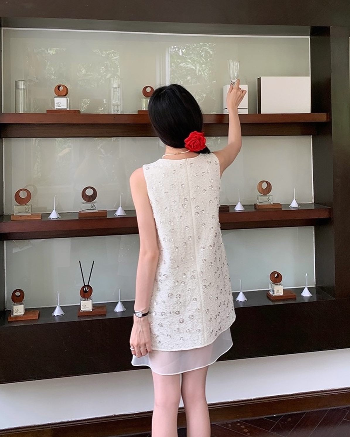 豪華スパンコールベストドレス