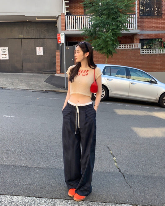 Patchwork Striped Trousers