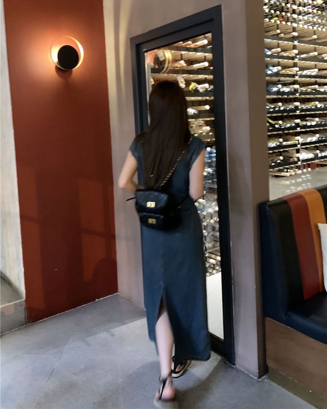 翻領牛仔背心連身裙