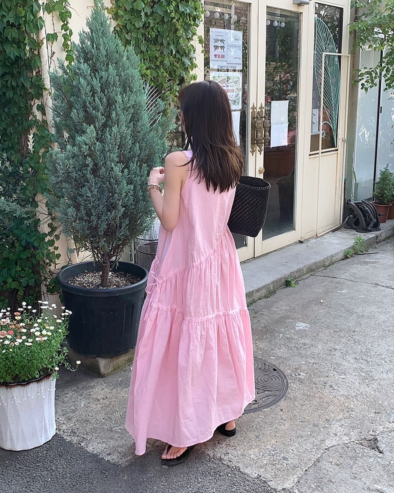 Asymmetrical Pleated Vest Dress