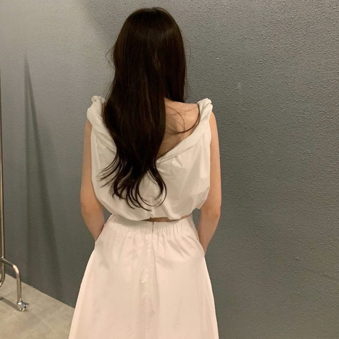 法式扭結V領吊帶