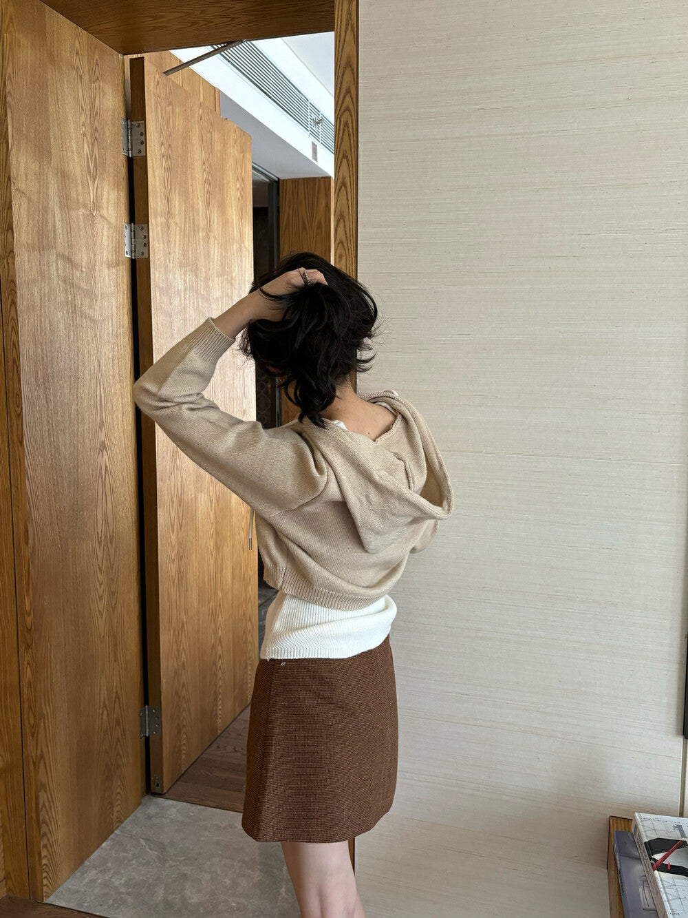 Half-Zip Hoodie Sweater + Camisole Set