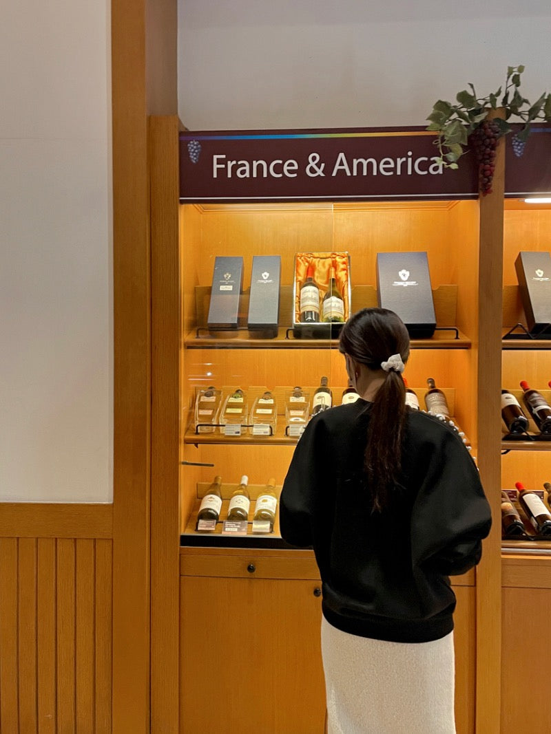 Crew Neck Beaded Long Sleeve Sweatshirt