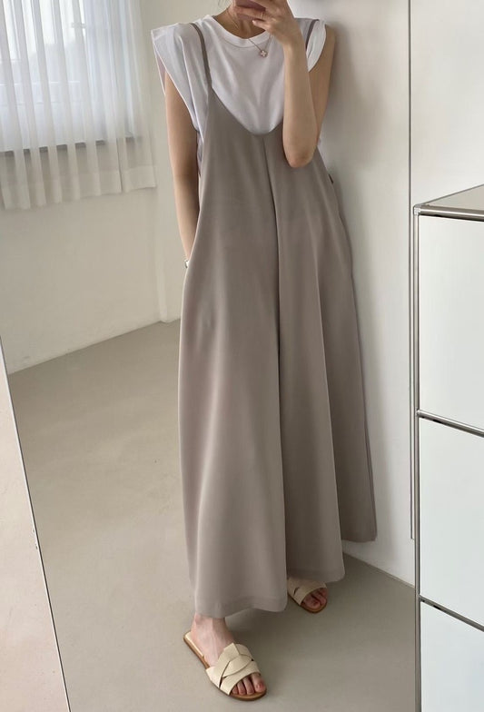 sleeveless long jumpsuit