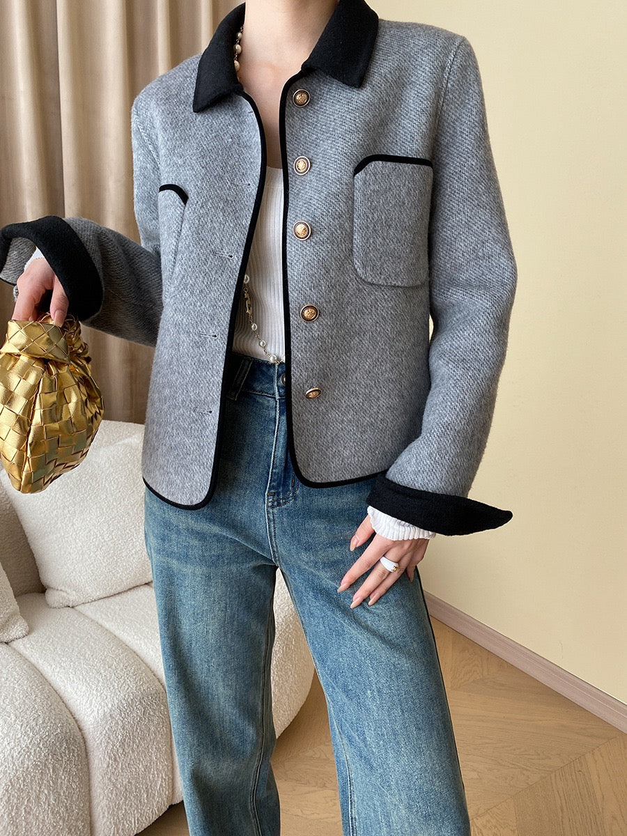 Double-Sided Wool Tweed Jacket