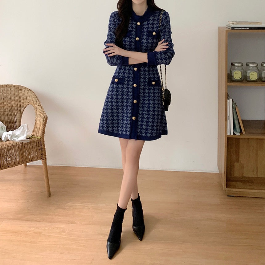 Vintage Houndstooth Dress