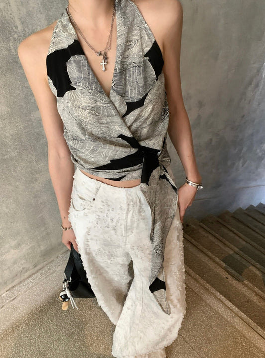 V-neck Side Knot Tank Top