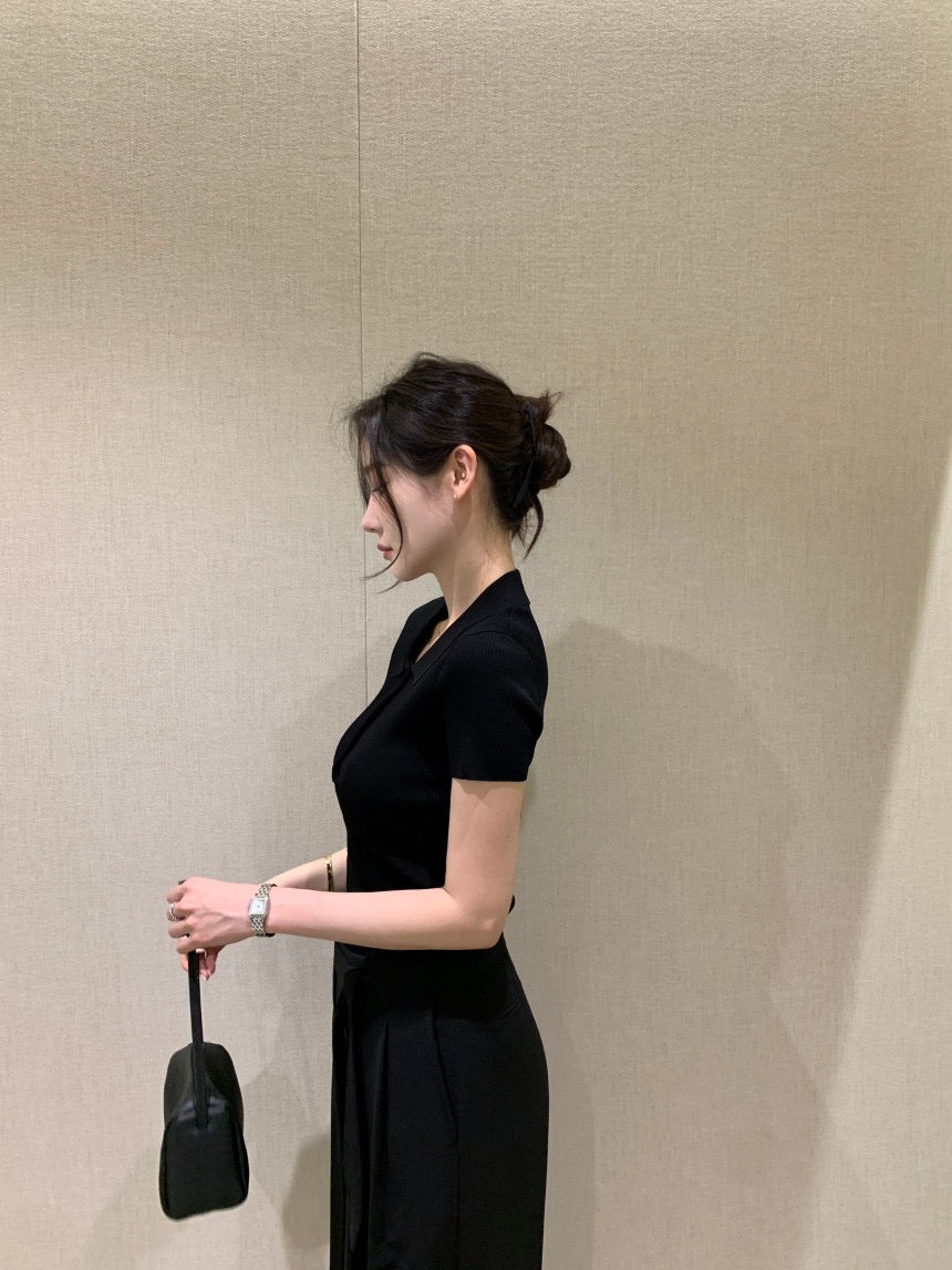 翻領百搭針織Top