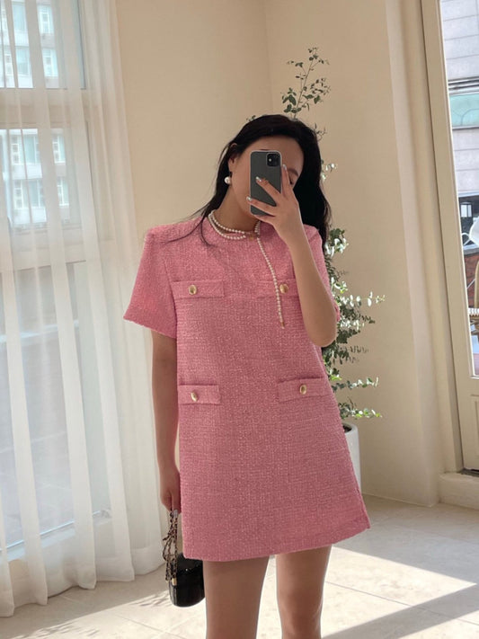 圓領寬鬆連身裙