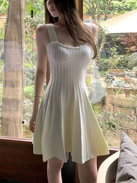 針織吊帶連身裙