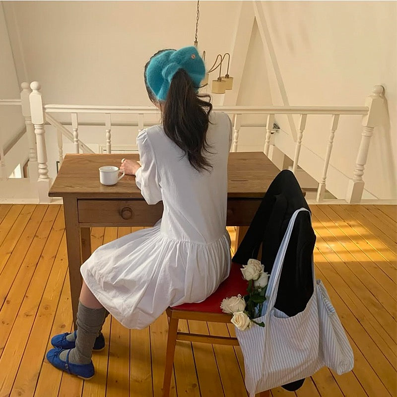 Polo collar shirt dress