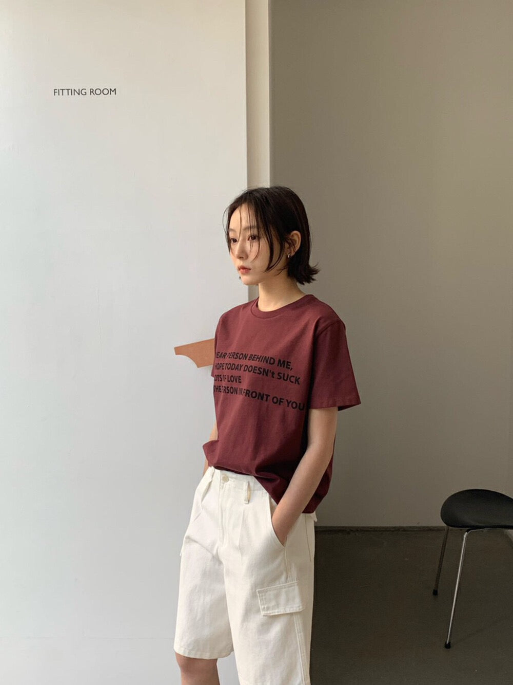 Minimalist Letter Print T-Shirt