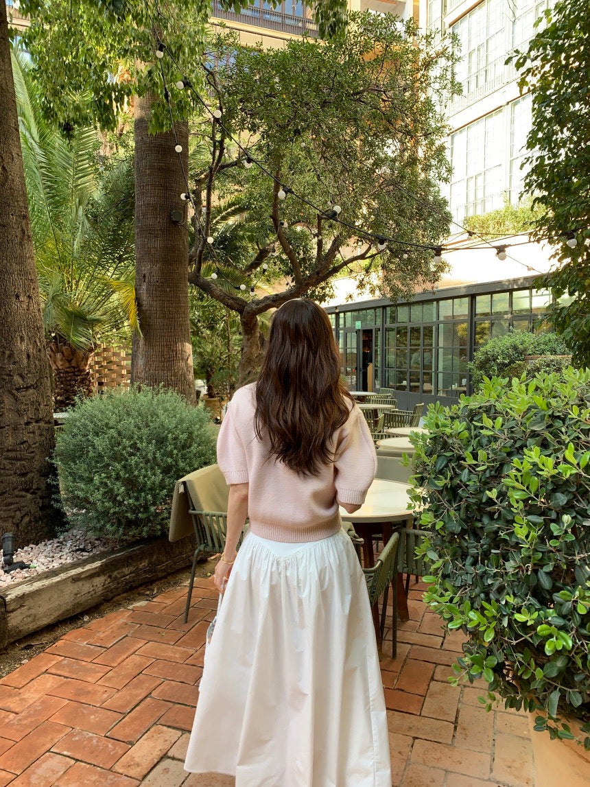 High-Waisted Pleated Slimming Skirt