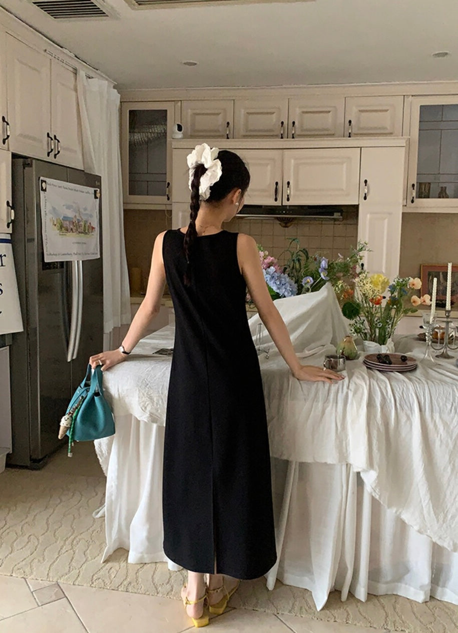 簡約氣質針織背心連身裙