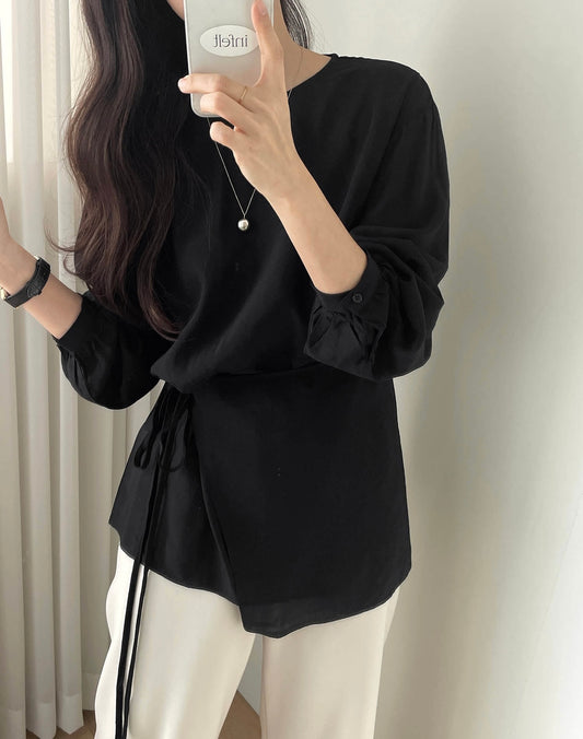 假兩件屁簾圓領恤衫