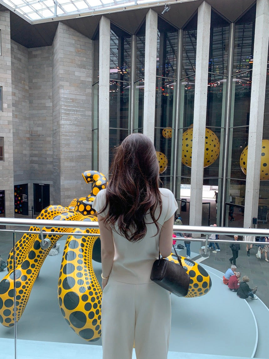 蕩領正肩針織top