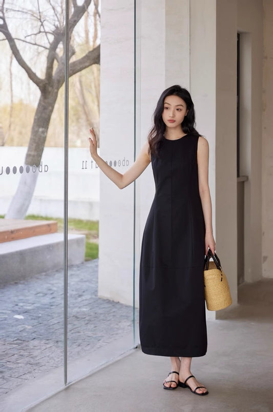 法式背心花苞裙