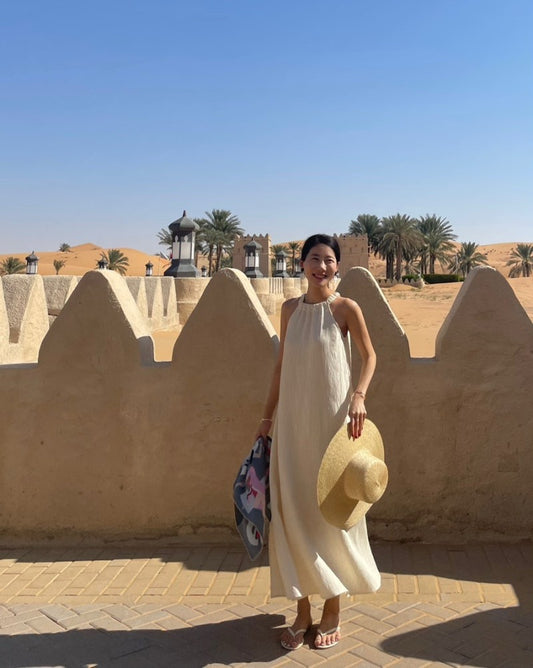 ハイネックルーズフィットカジュアルワンピース