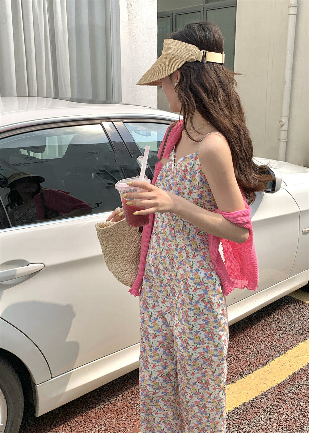 Atmospheric Romantic Floral Slip Dress