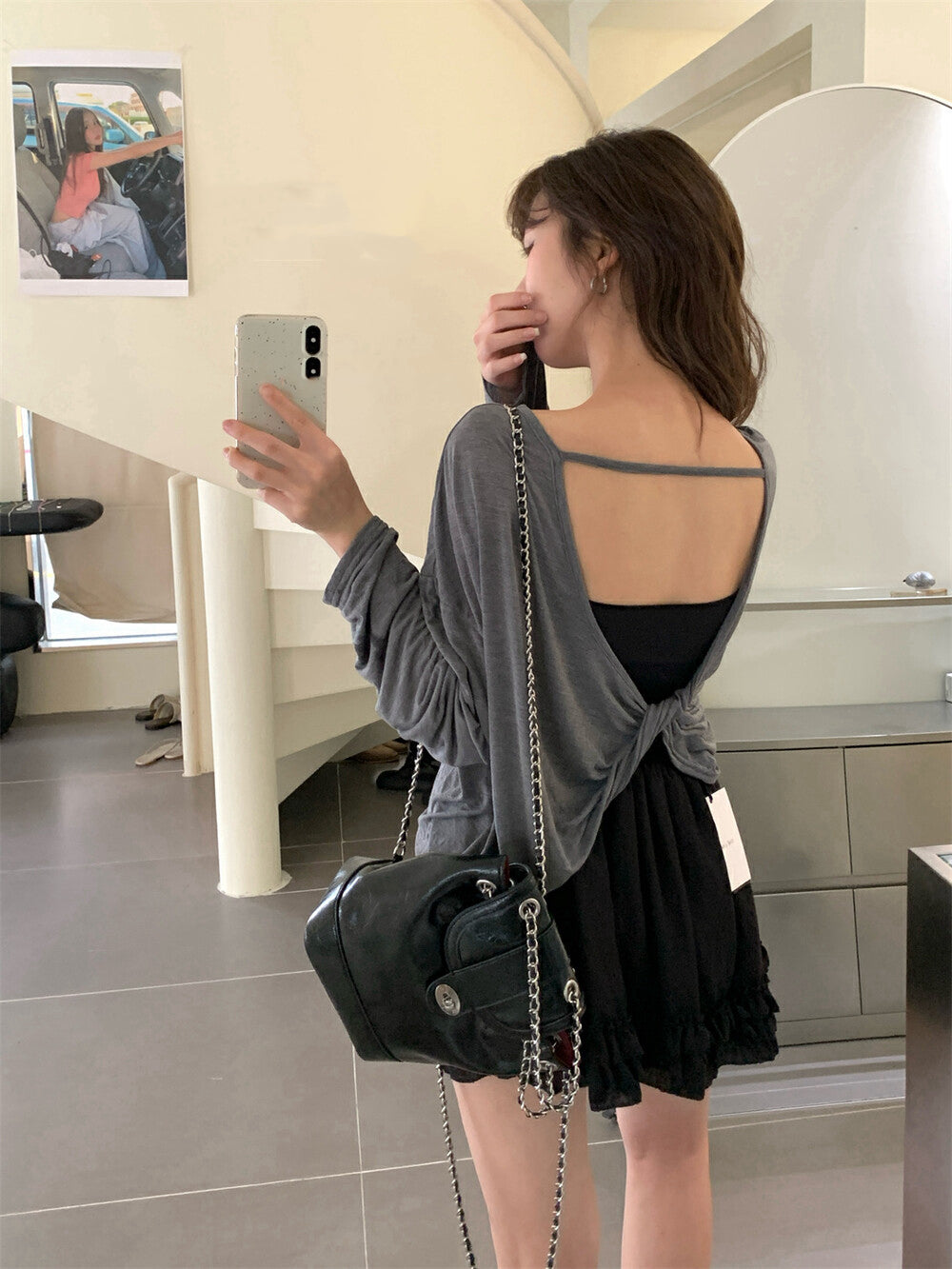 細肩帶連pad背心