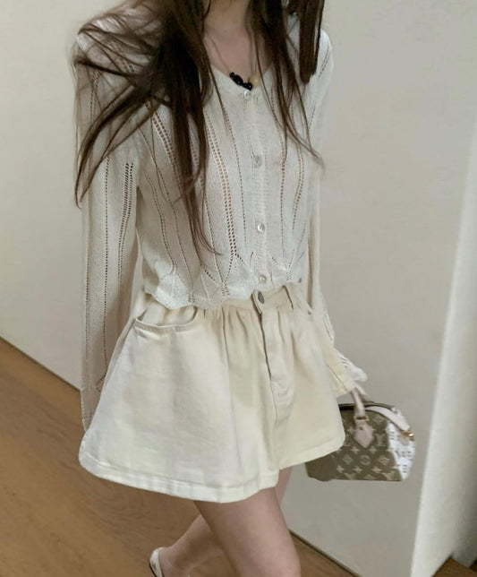 法式薄款針織開衫