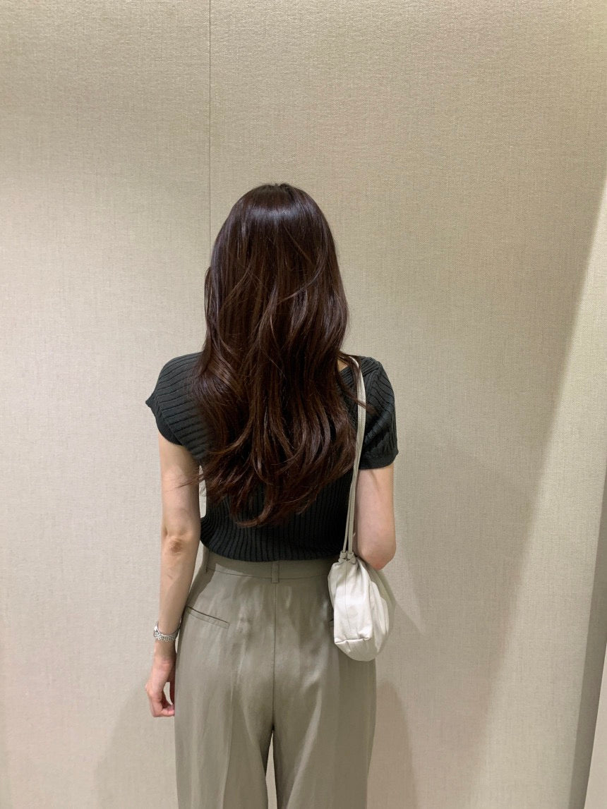 Irregular Pattern Lightweight Knit Top