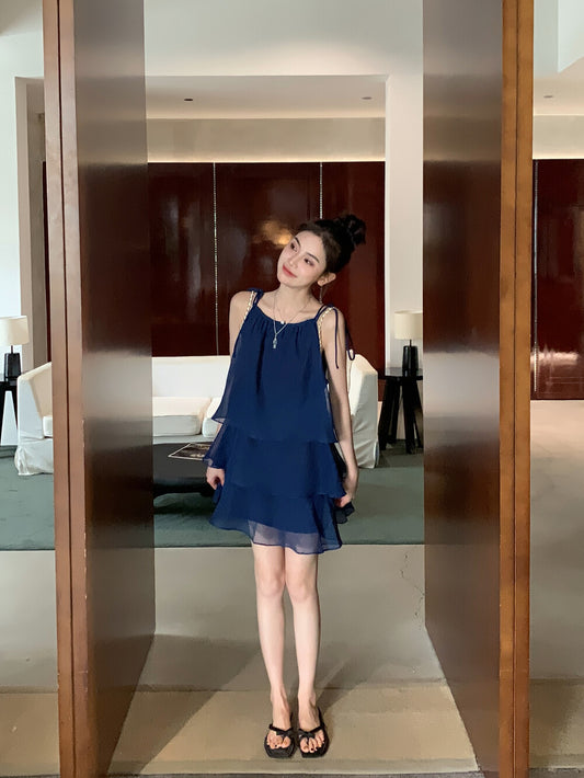 Ruffled Tulle Vacation Dress