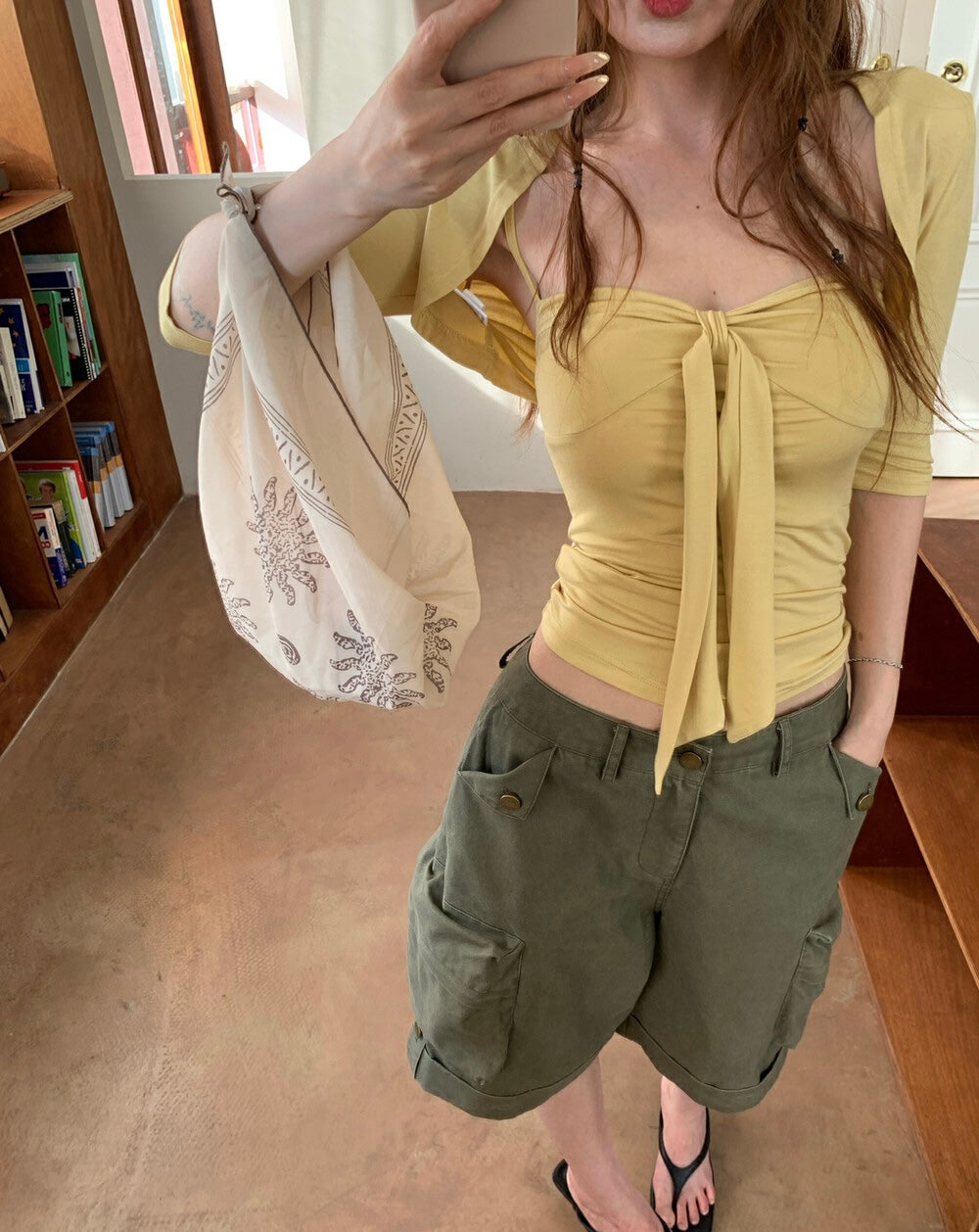 サンプロテクションカーディガン+キャミソールセット