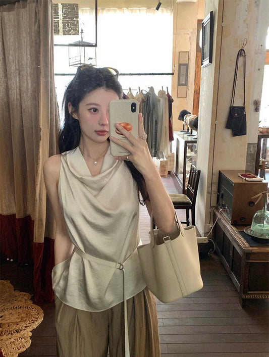 氣質蕩領無袖恤衫