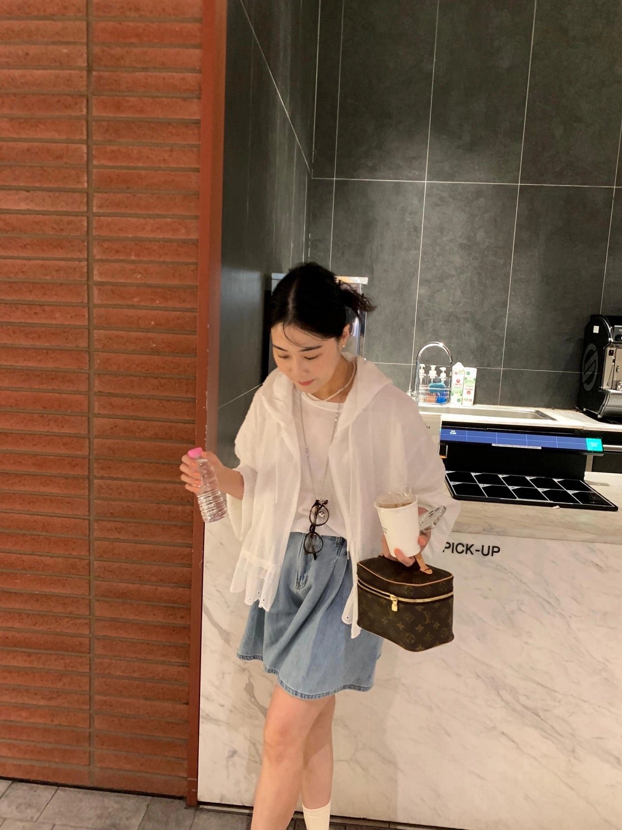 Striped Hooded Patchwork Lace Blouse