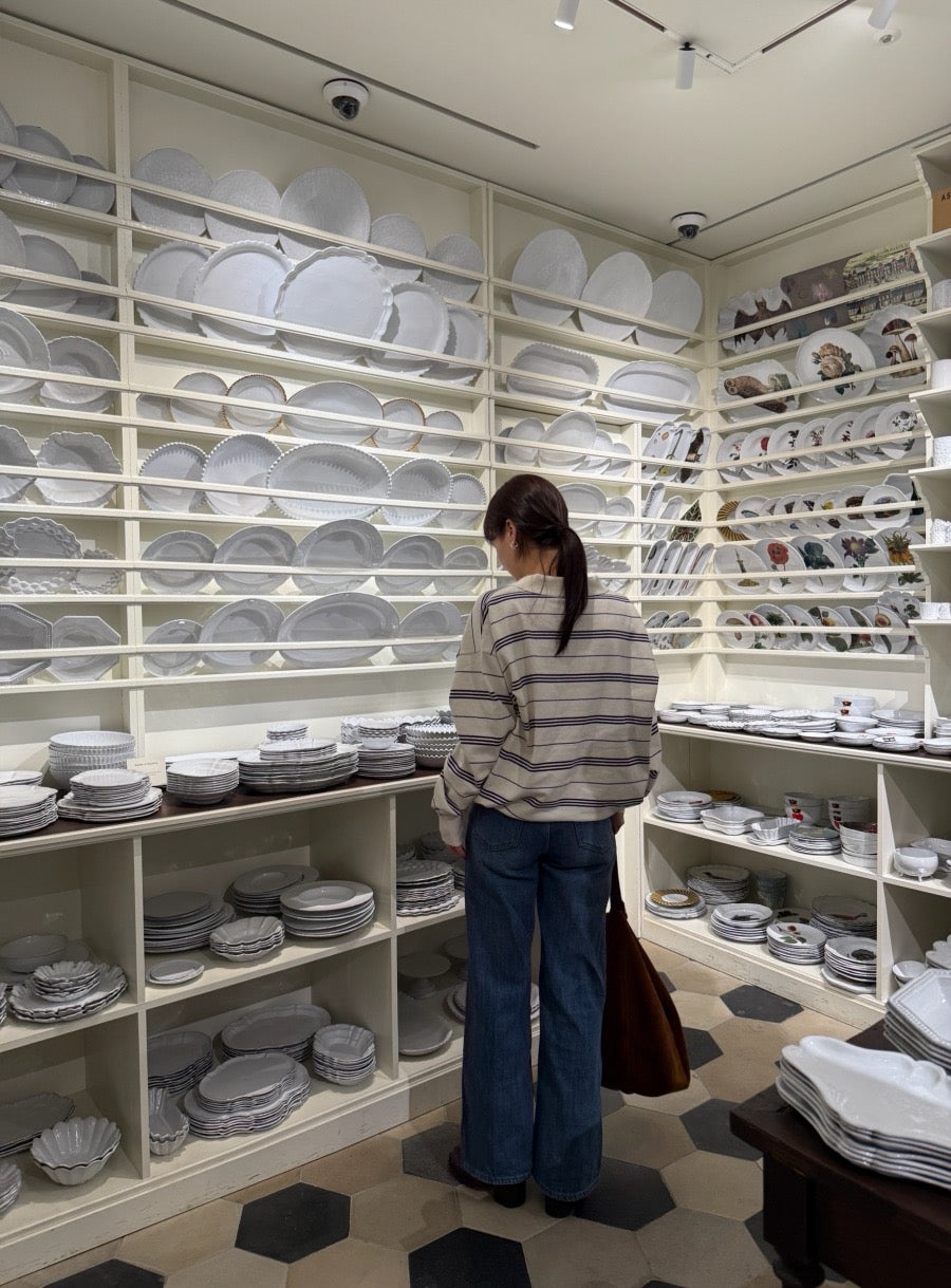 寬鬆條紋Polo針織top