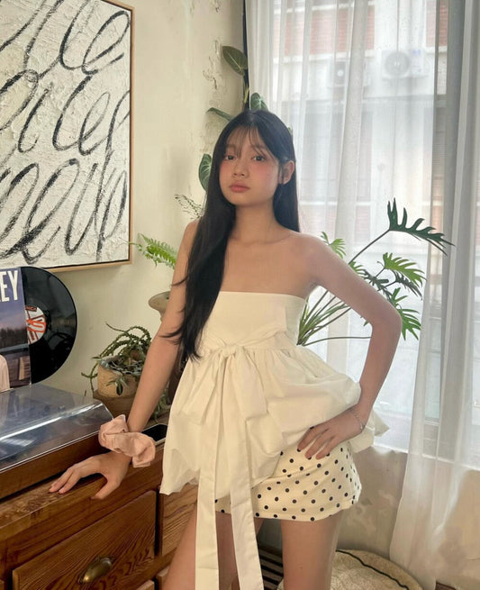 バタフライリボンチューブトップ