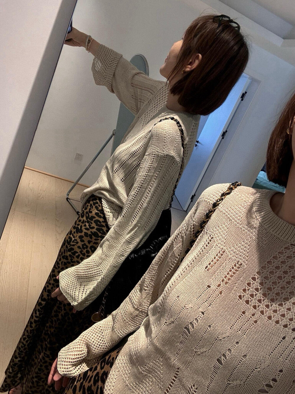 Leopard Print Slimming A-Line Skirt