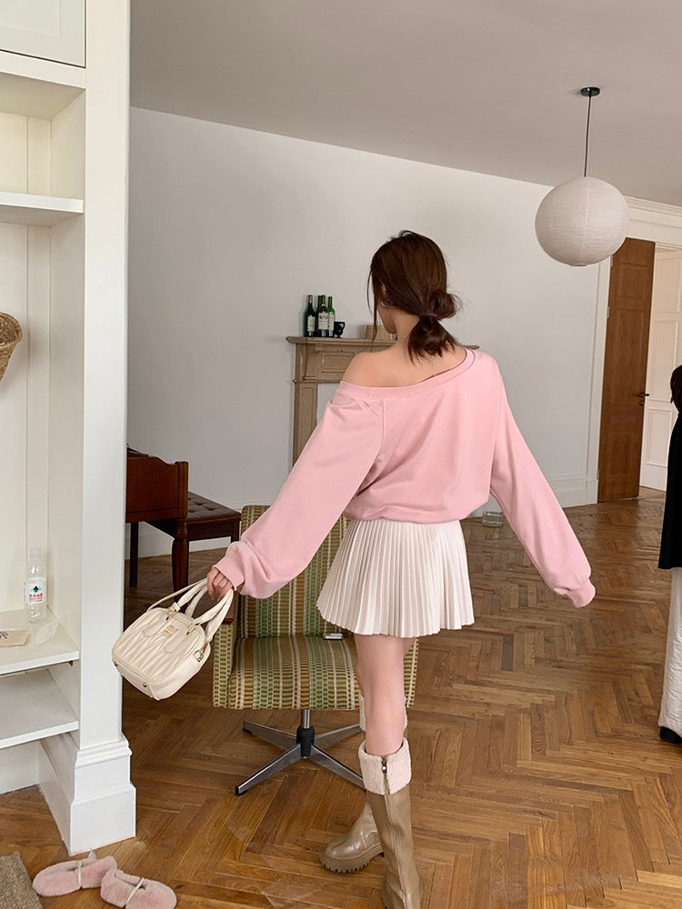 High-waisted versatile pleated skirt