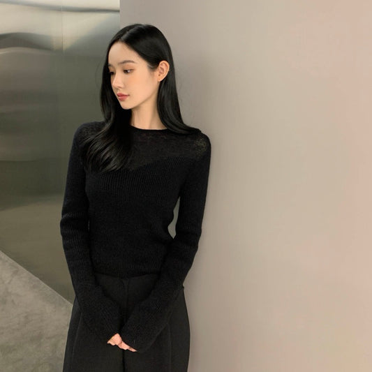 性感簡約修身針織top