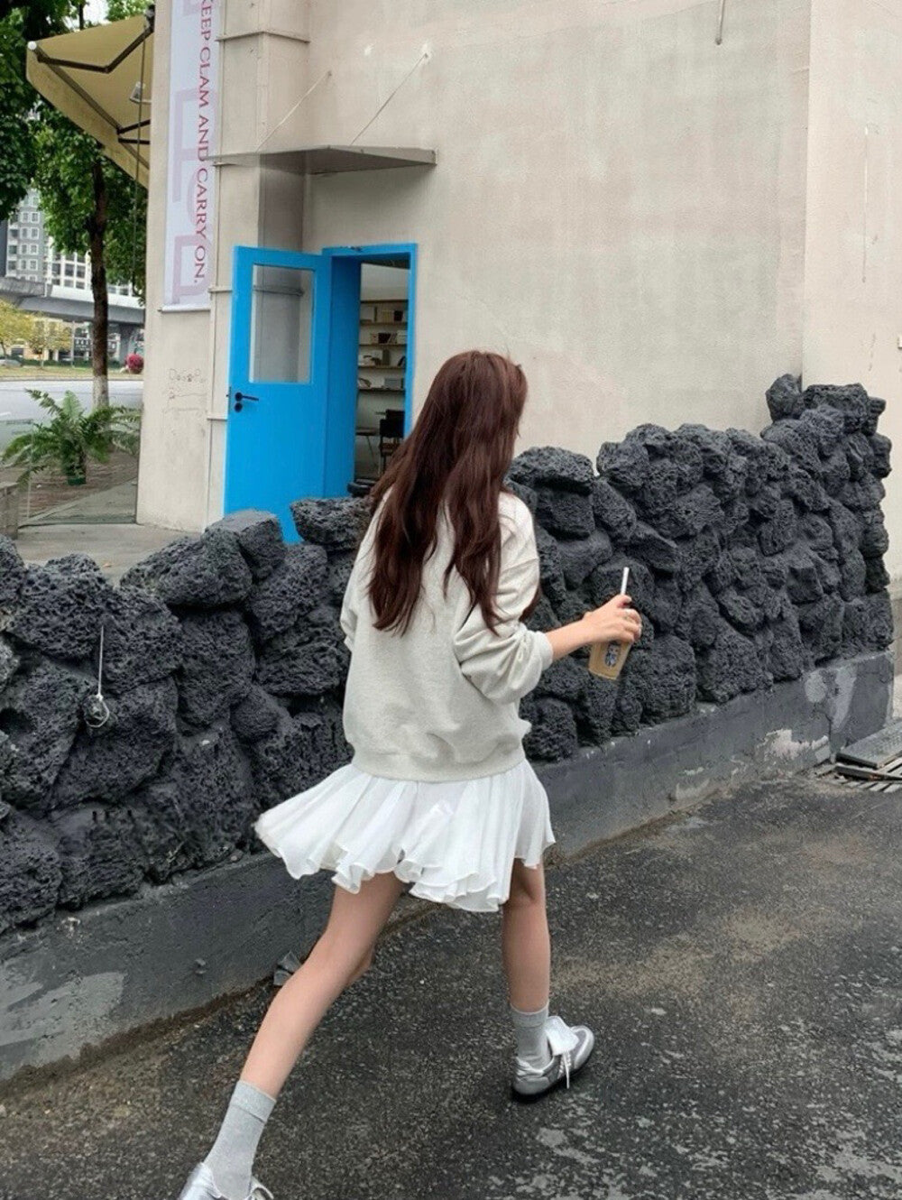 Irregular Pleated Skirt