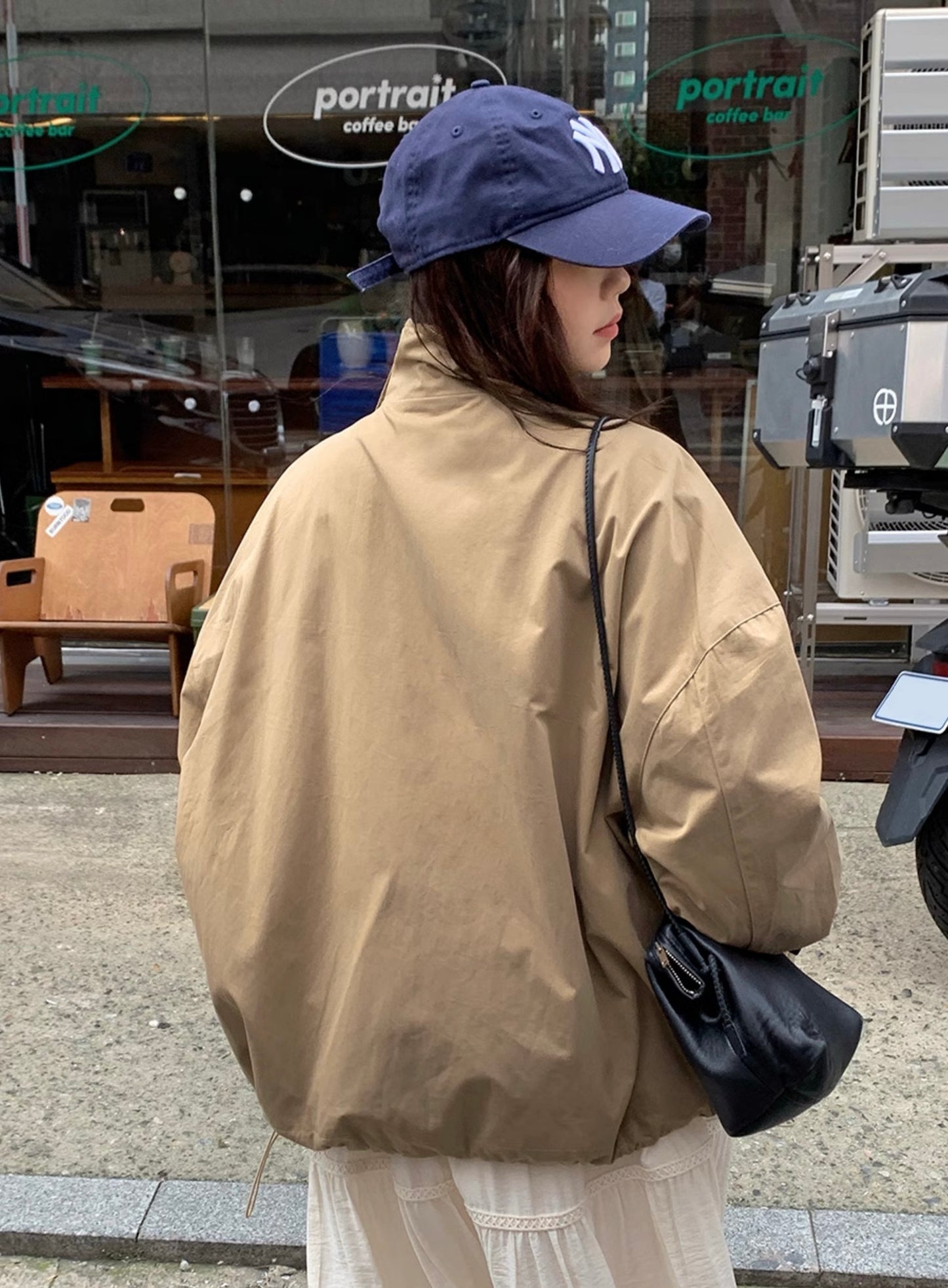 Color-blocking Loose-fit Jacket