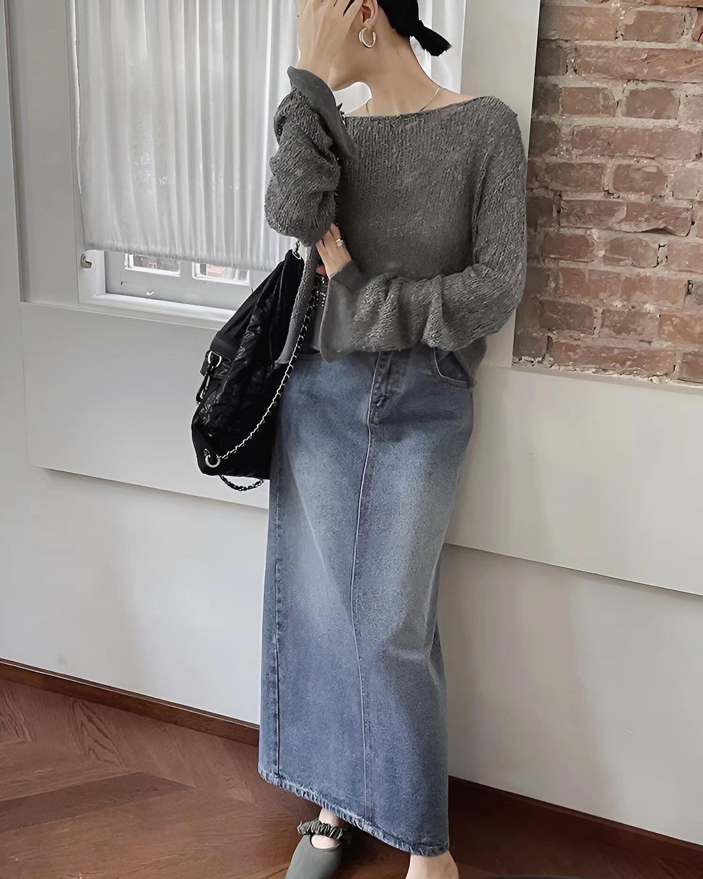 Patchwork Hollow Knit Top