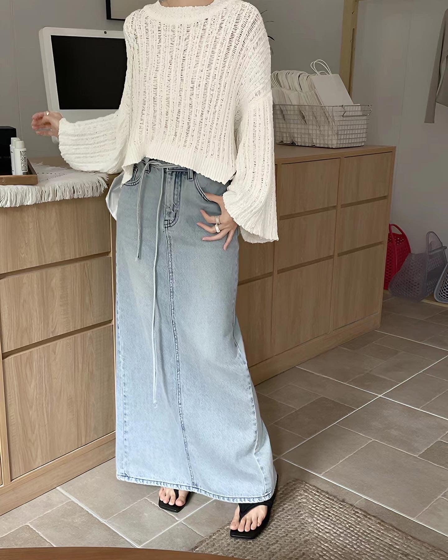 Bell Sleeve Knit Top