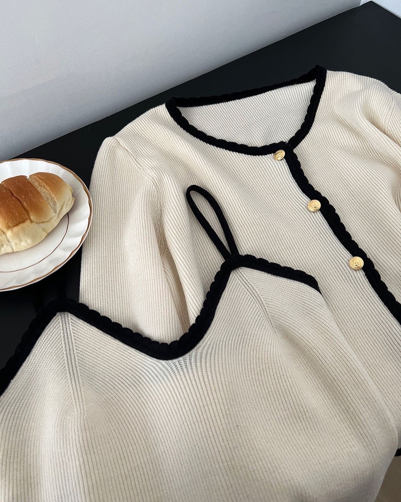 French Lace Camisole + Jacket Set