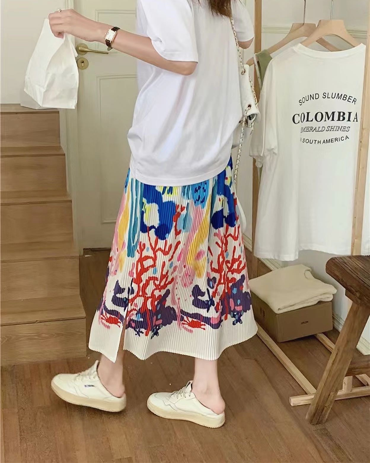 Graffiti Straight Skirt
