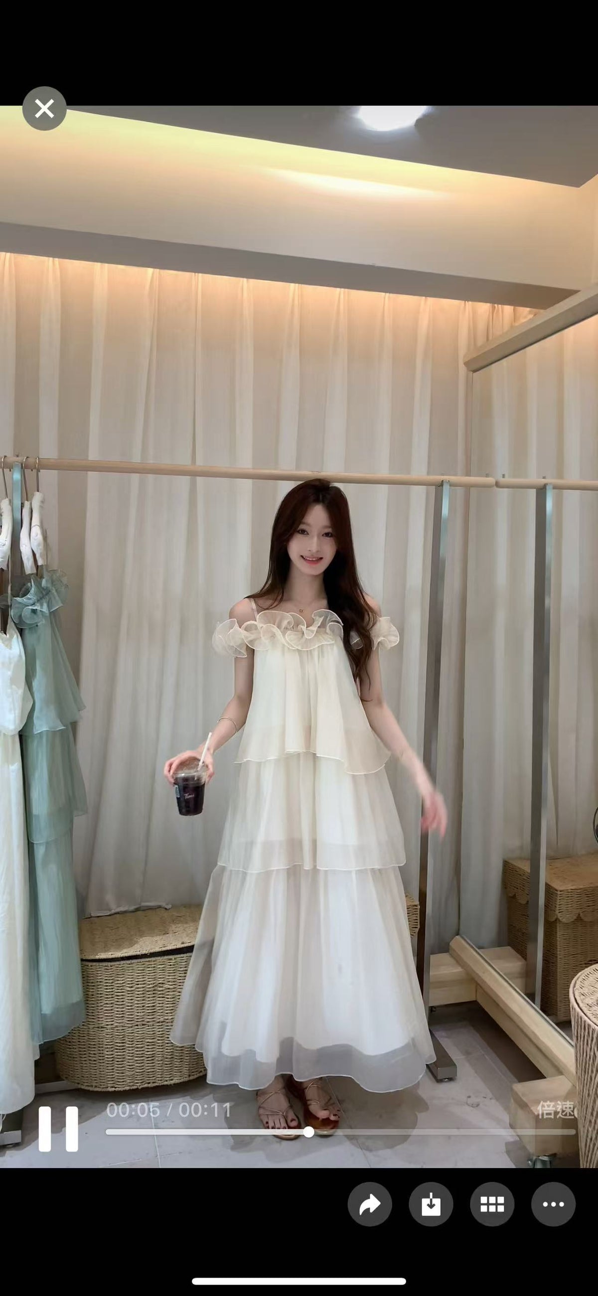 Romantic Off-shoulder Ruffled Tulle Tiered Maxi Dress