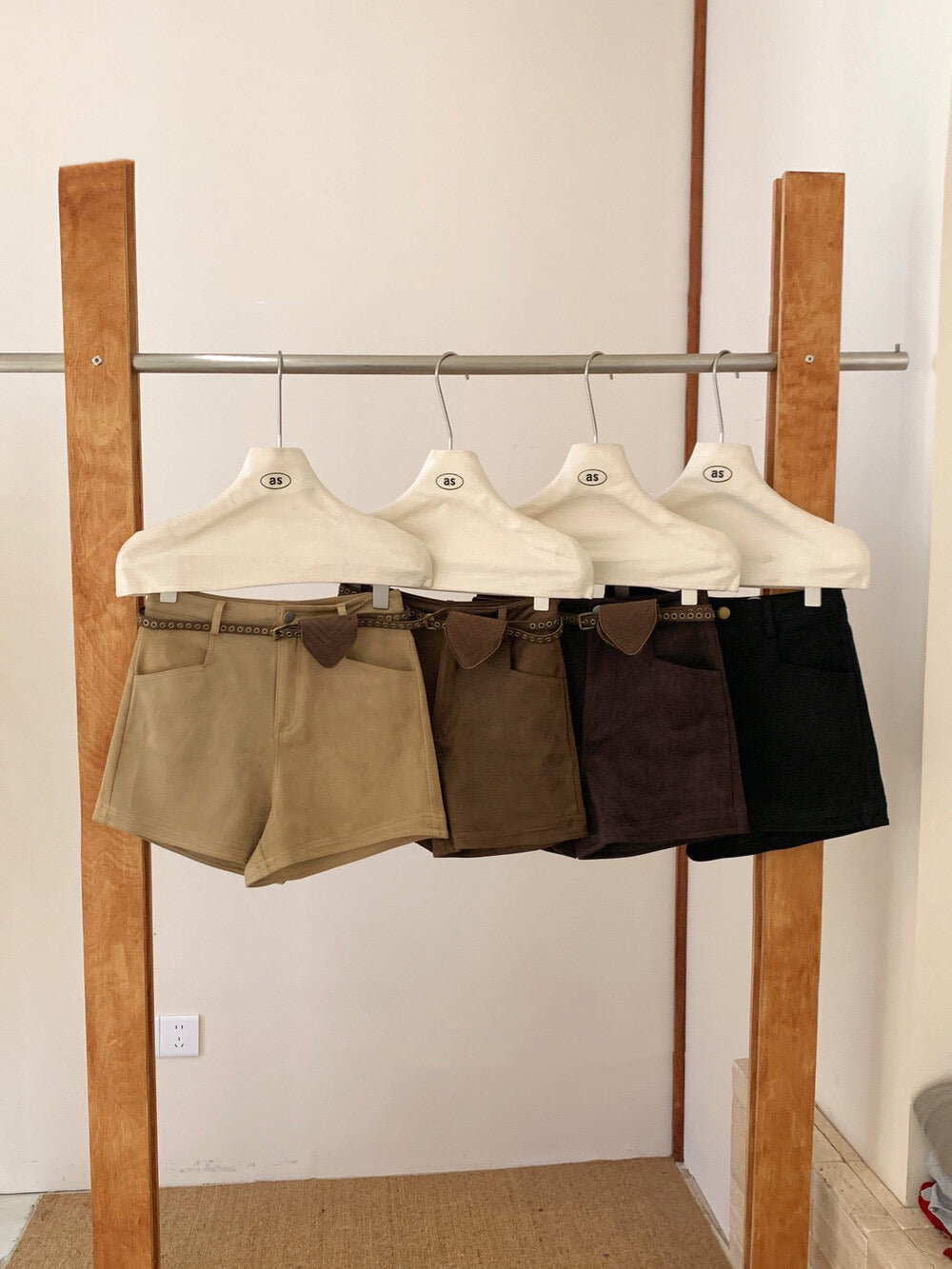 Vintage Suede Casual Shorts