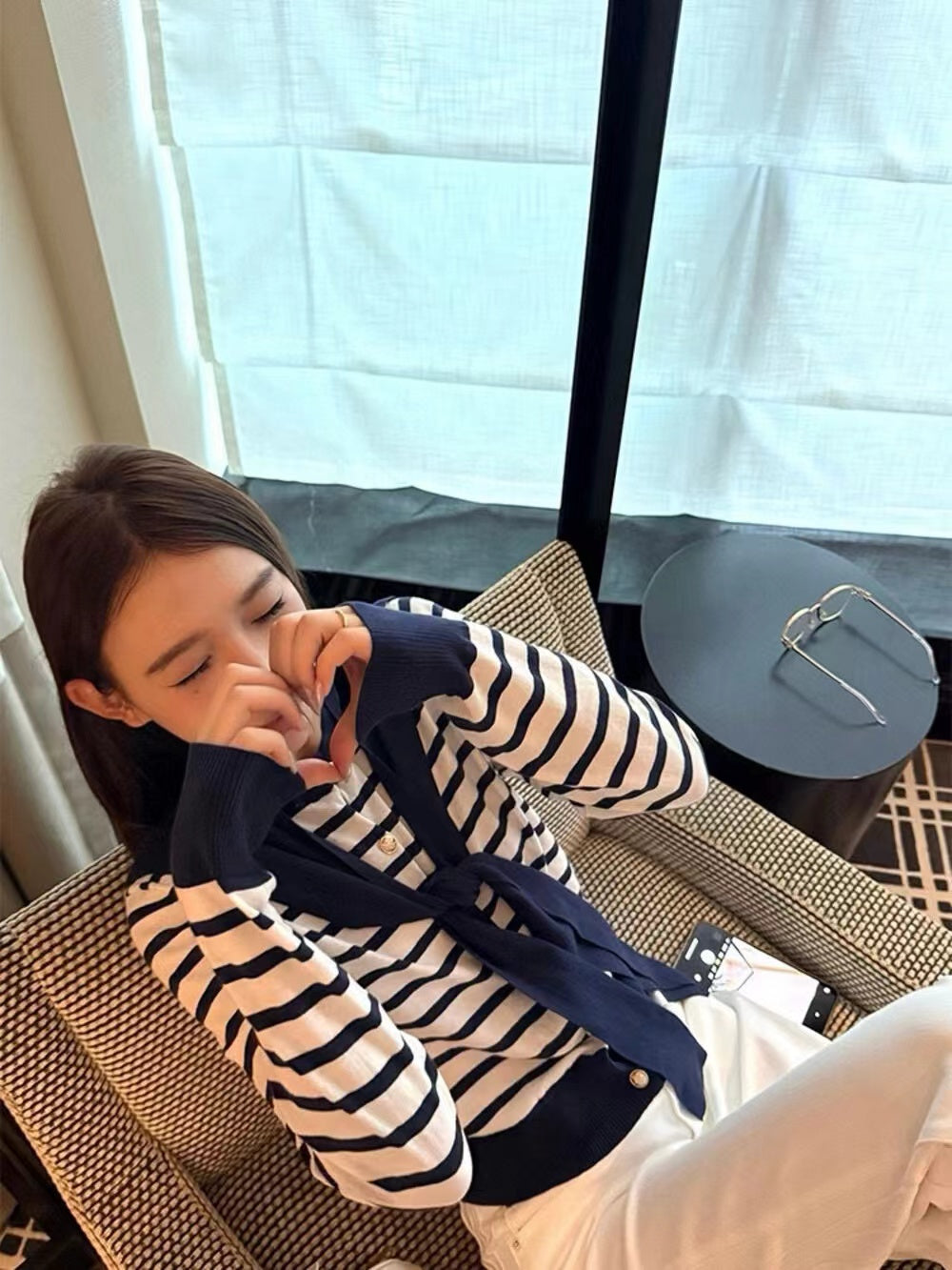 Design-Savvy Colorblock Knit Cardigan